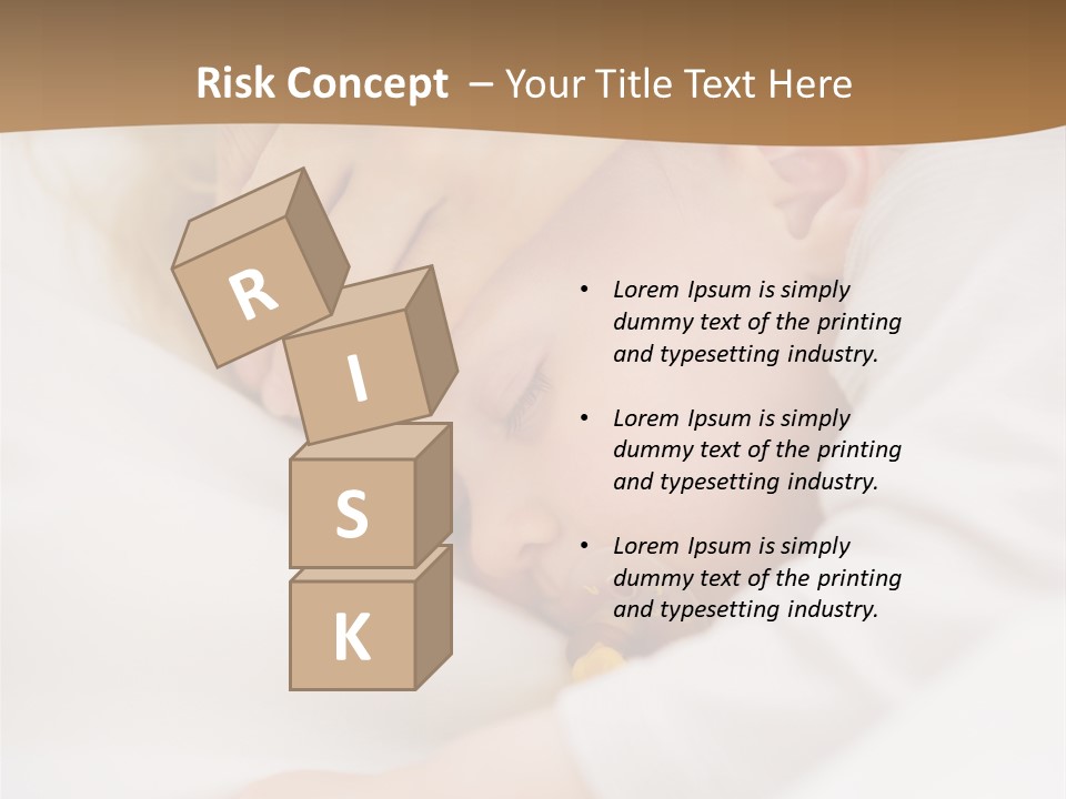 Caucasian Kid Infant PowerPoint Template