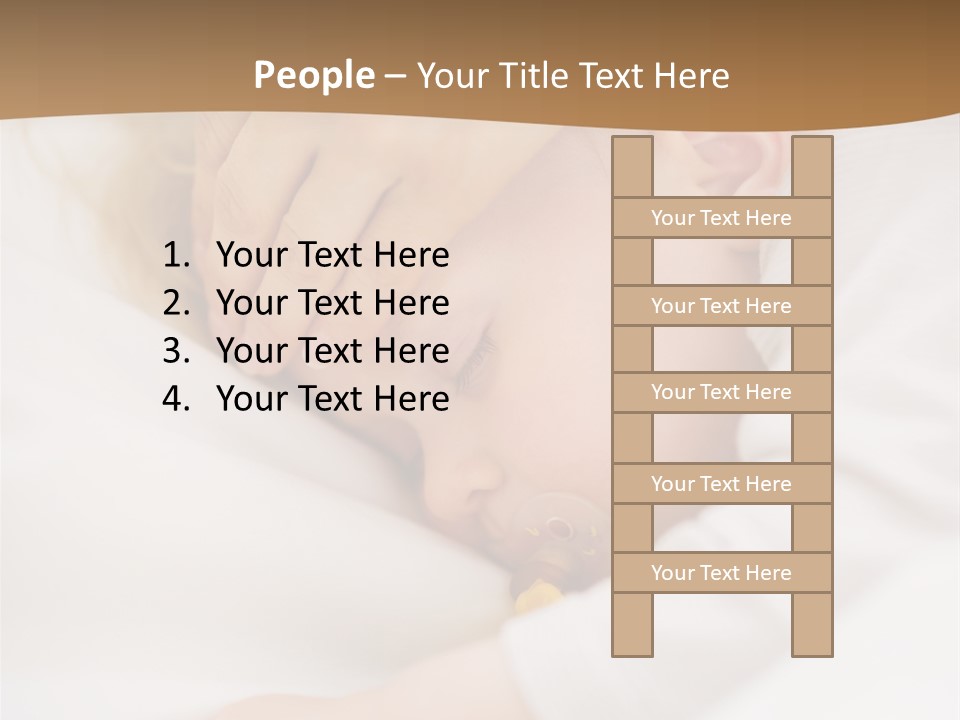 Caucasian Kid Infant PowerPoint Template