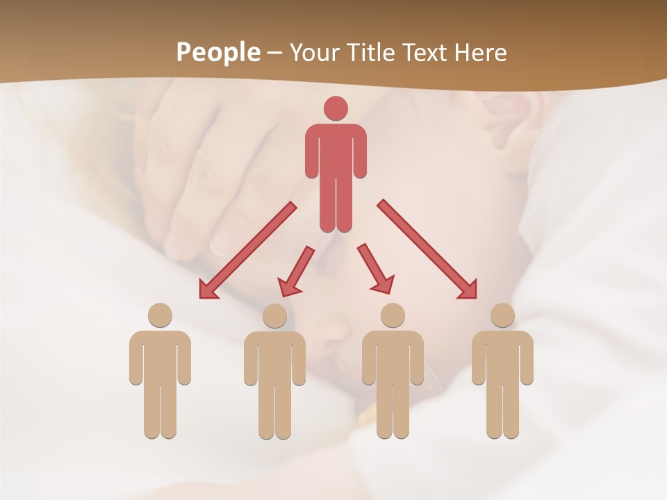 Caucasian Kid Infant PowerPoint Template