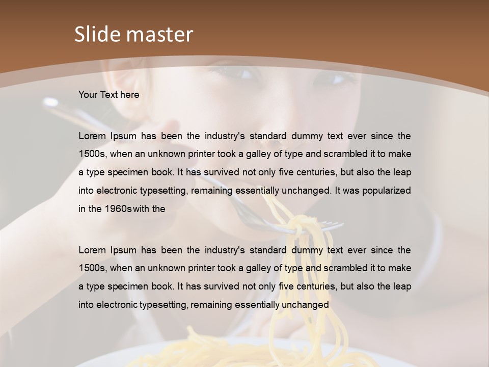 Chew Young Girl PowerPoint Template