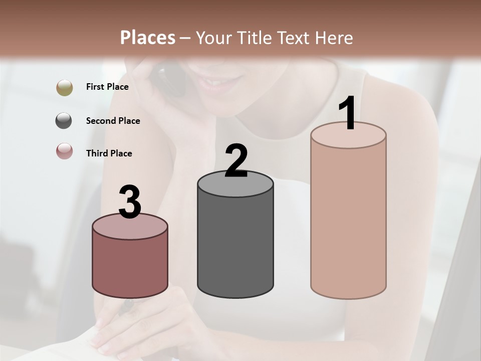 Cellphone Sitting Indoors PowerPoint Template