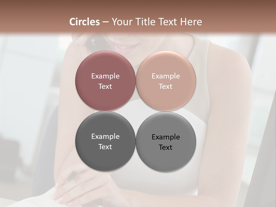 Cellphone Sitting Indoors PowerPoint Template