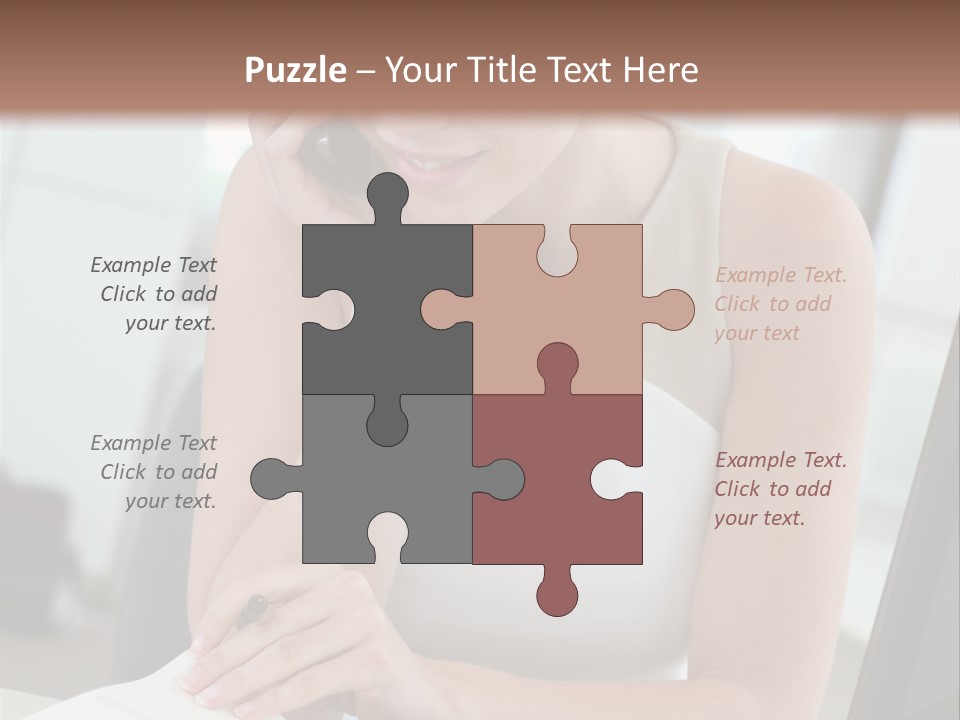 Cellphone Sitting Indoors PowerPoint Template