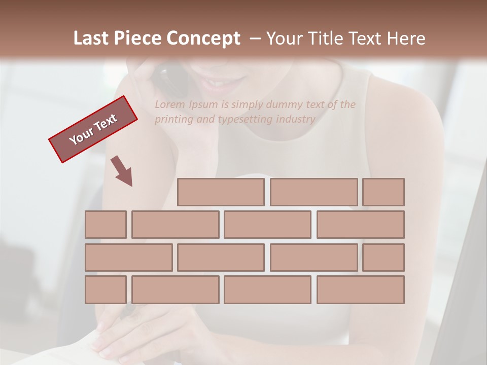 Cellphone Sitting Indoors PowerPoint Template