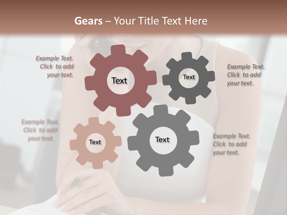 Cellphone Sitting Indoors PowerPoint Template