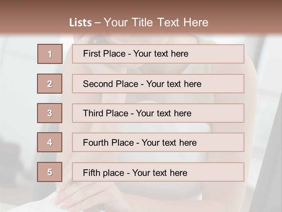 Cellphone Sitting Indoors PowerPoint Template