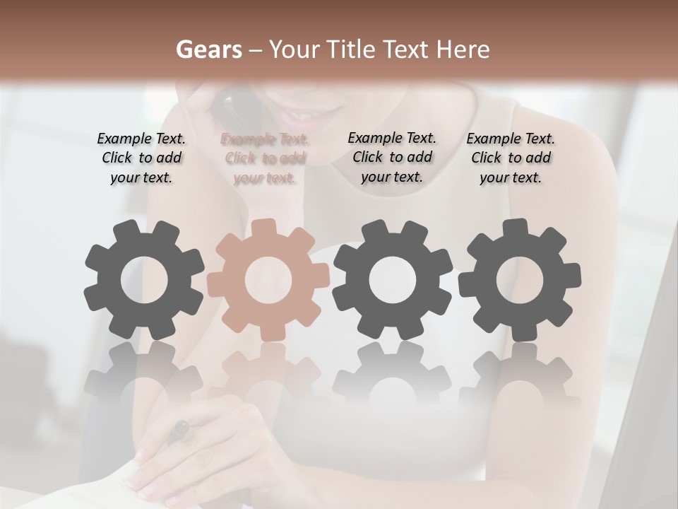 Cellphone Sitting Indoors PowerPoint Template