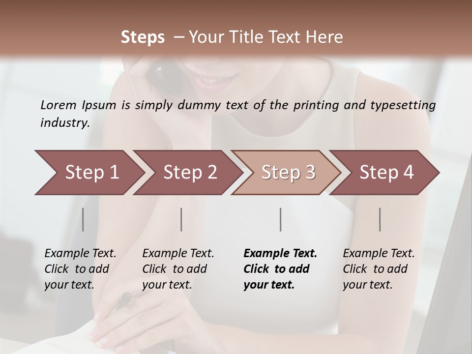 Cellphone Sitting Indoors PowerPoint Template