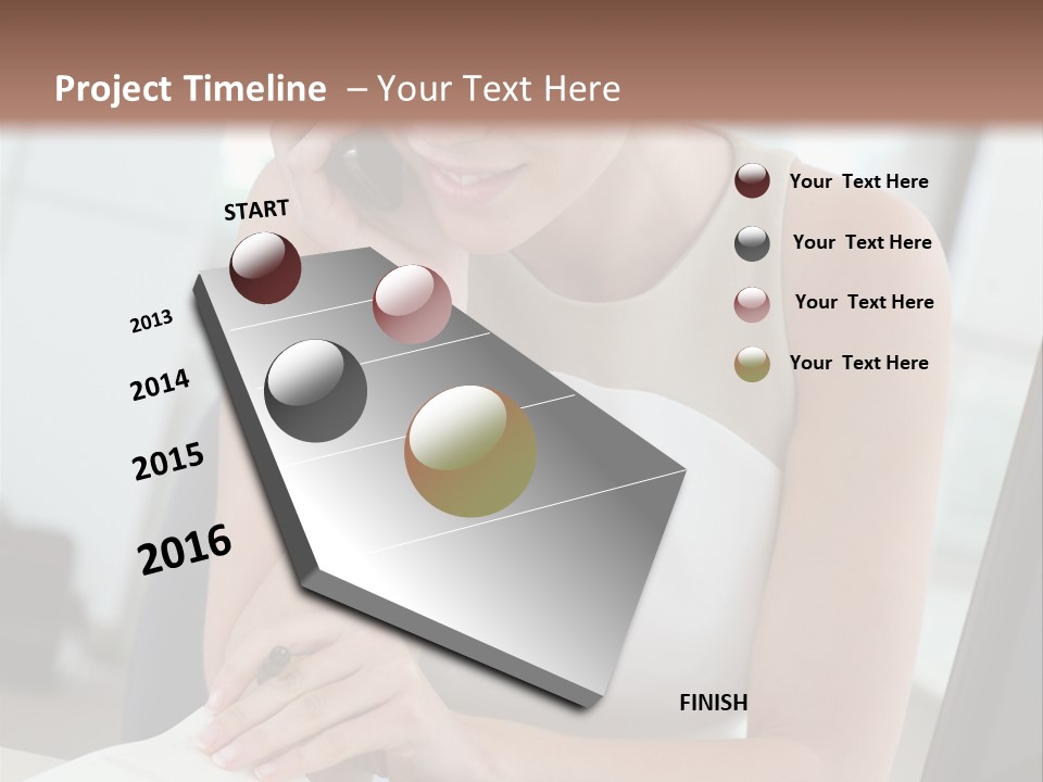 Cellphone Sitting Indoors PowerPoint Template