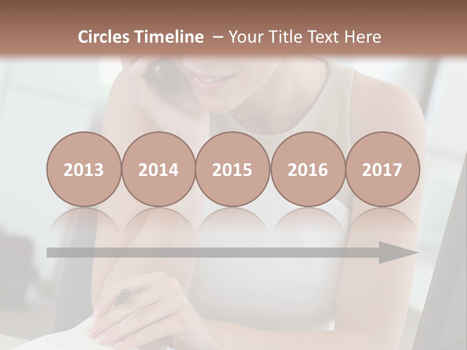 Cellphone Sitting Indoors PowerPoint Template