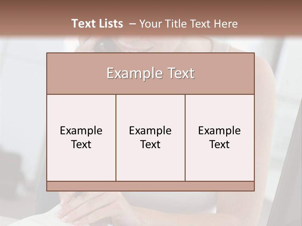 Cellphone Sitting Indoors PowerPoint Template