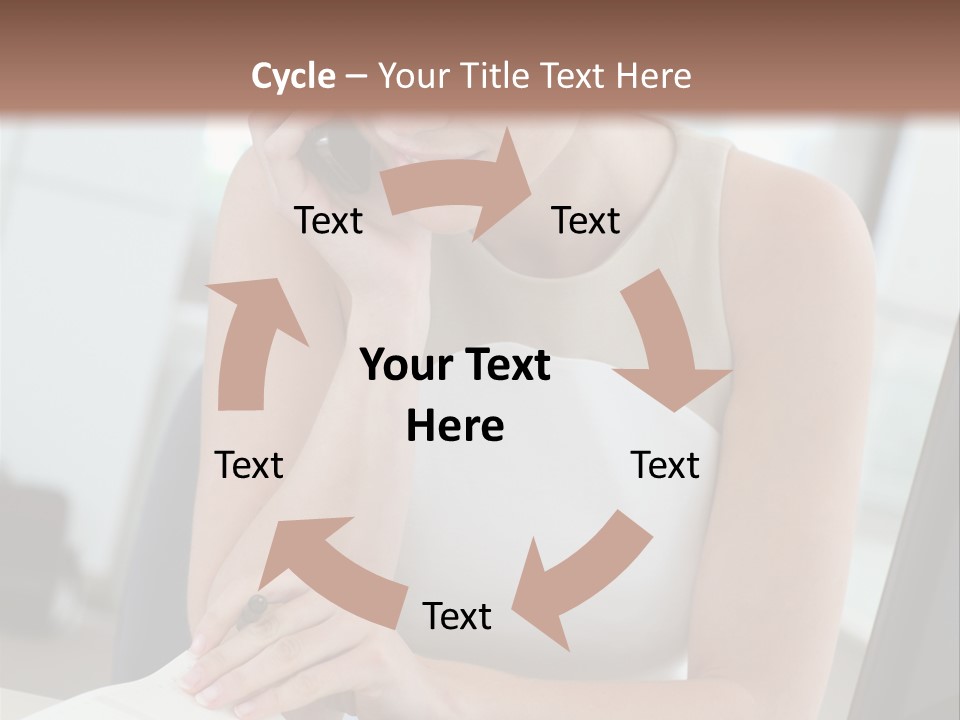 Cellphone Sitting Indoors PowerPoint Template