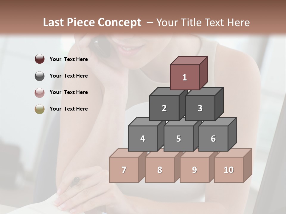 Cellphone Sitting Indoors PowerPoint Template