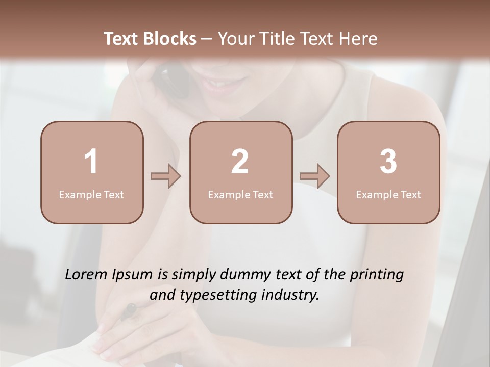 Cellphone Sitting Indoors PowerPoint Template