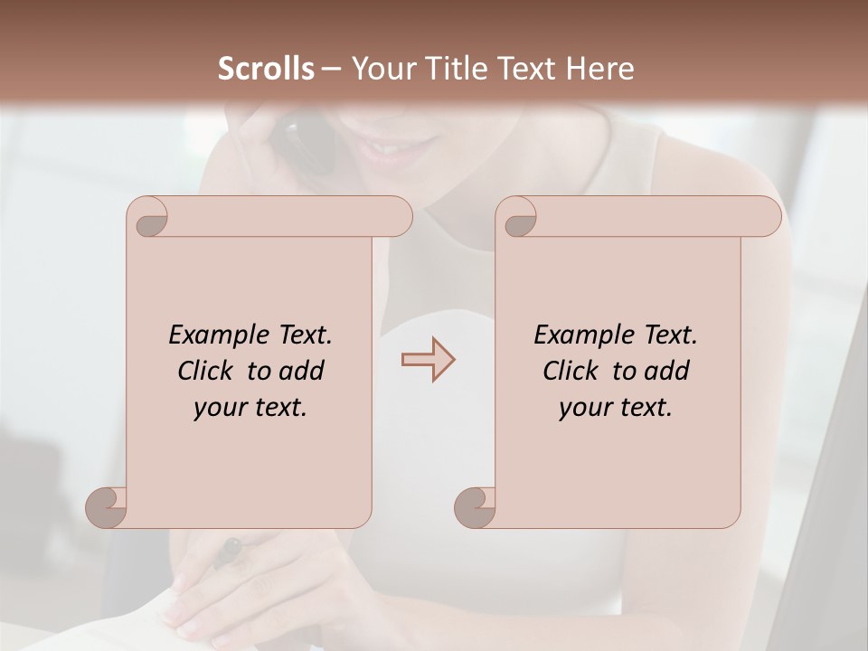 Cellphone Sitting Indoors PowerPoint Template