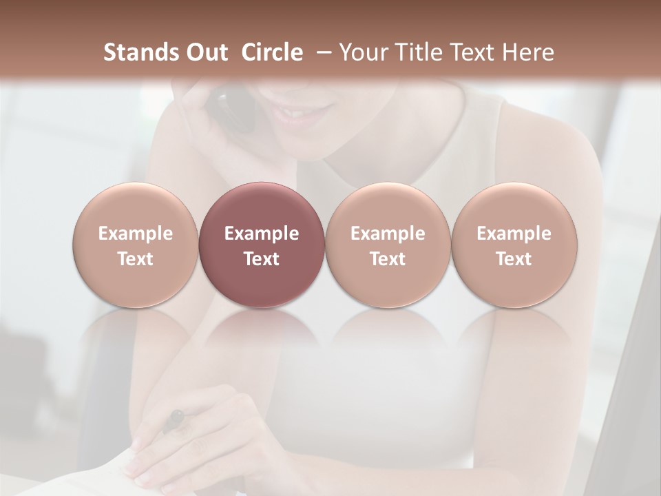 Cellphone Sitting Indoors PowerPoint Template