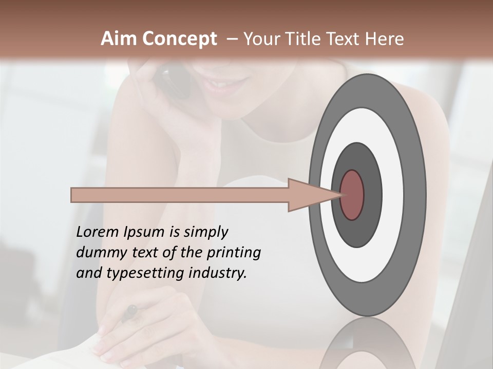 Cellphone Sitting Indoors PowerPoint Template