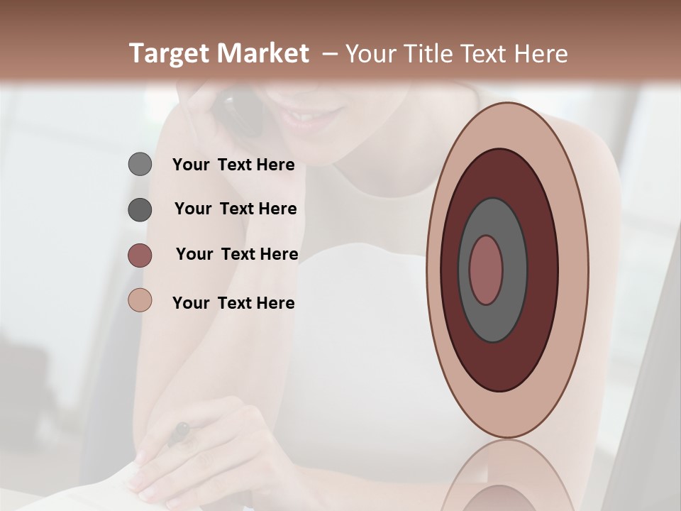 Cellphone Sitting Indoors PowerPoint Template