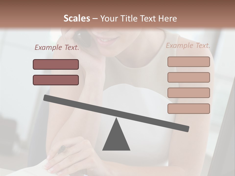 Cellphone Sitting Indoors PowerPoint Template