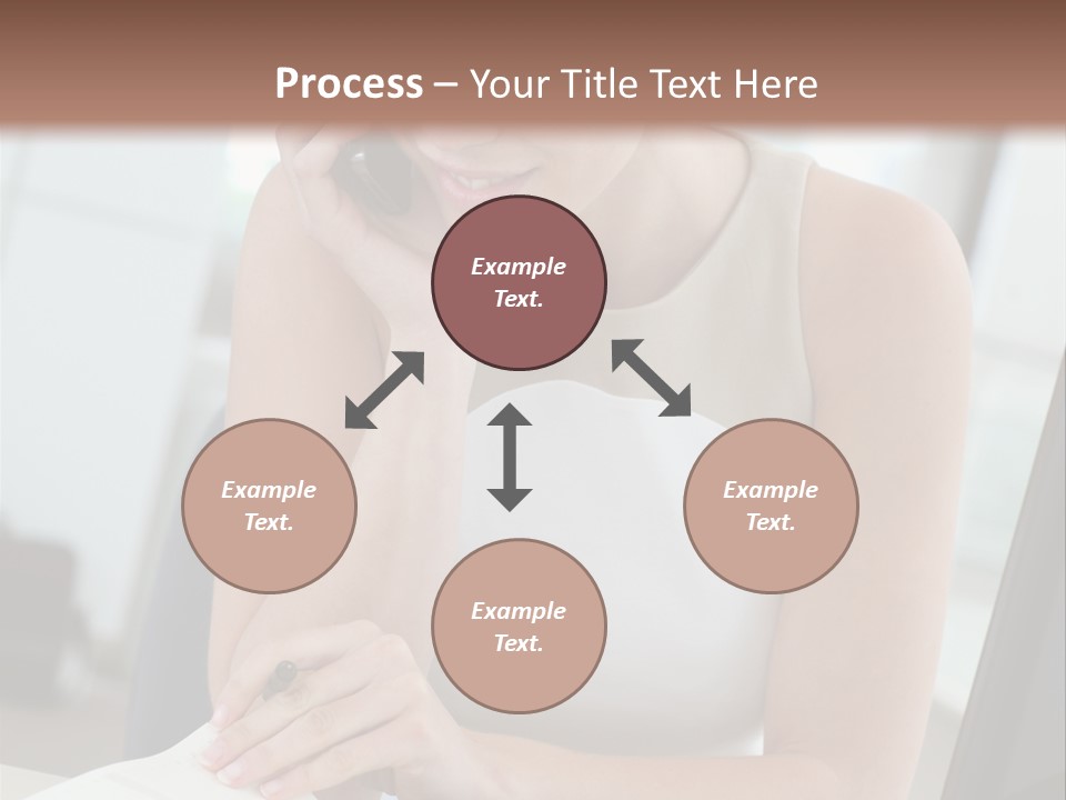 Cellphone Sitting Indoors PowerPoint Template