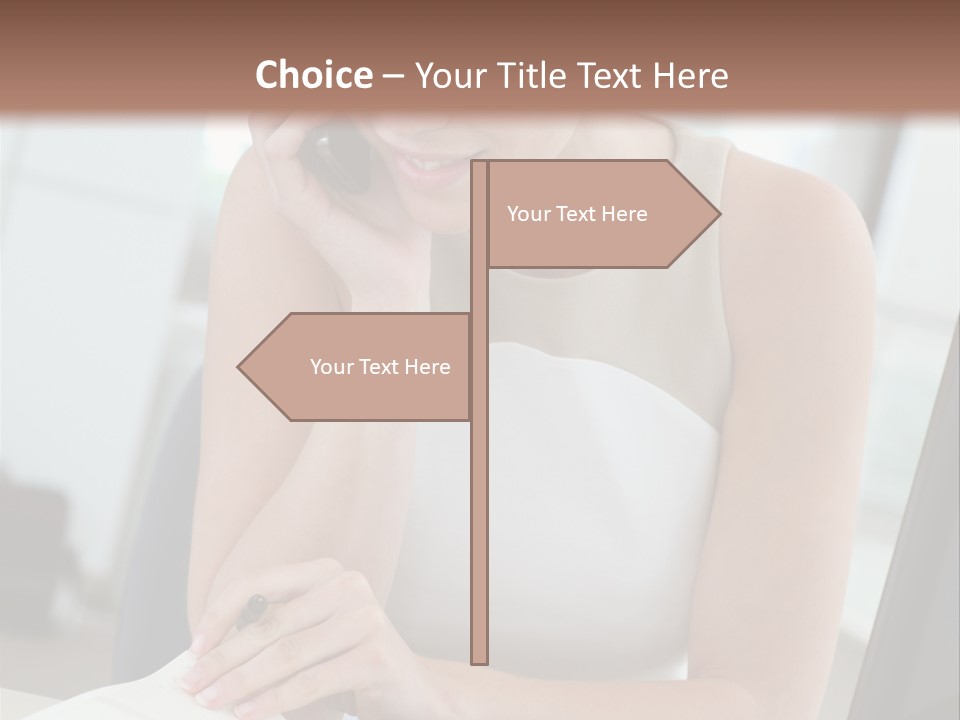 Cellphone Sitting Indoors PowerPoint Template