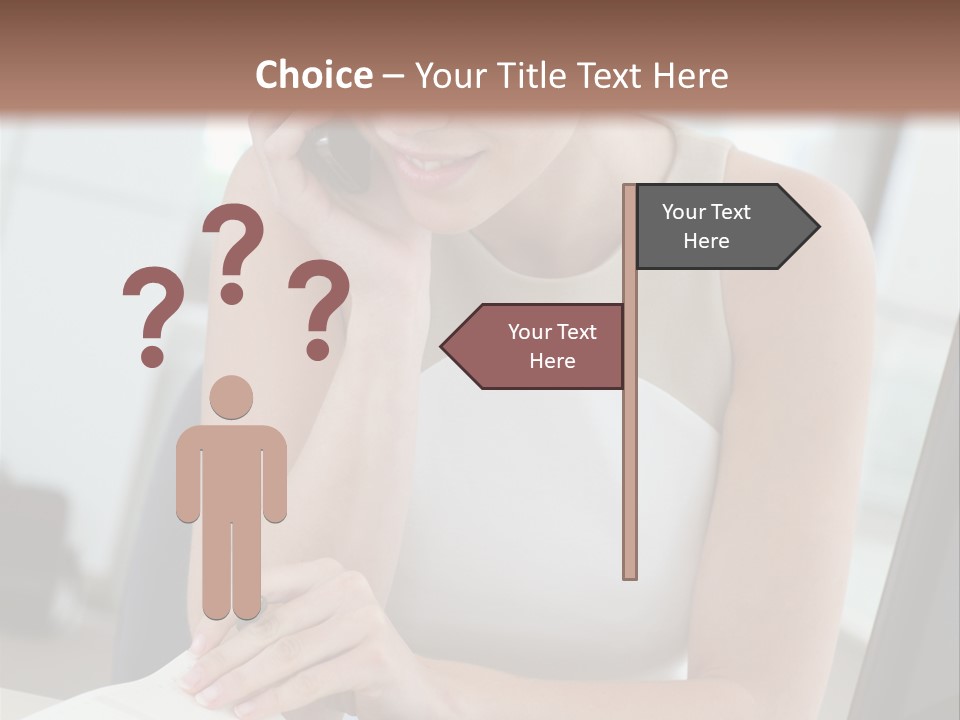 Cellphone Sitting Indoors PowerPoint Template