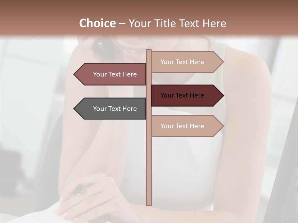 Cellphone Sitting Indoors PowerPoint Template