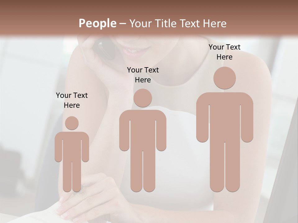 Cellphone Sitting Indoors PowerPoint Template