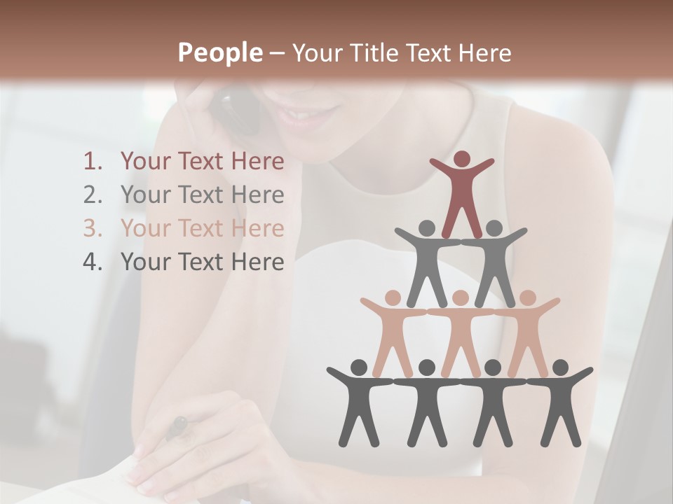 Cellphone Sitting Indoors PowerPoint Template