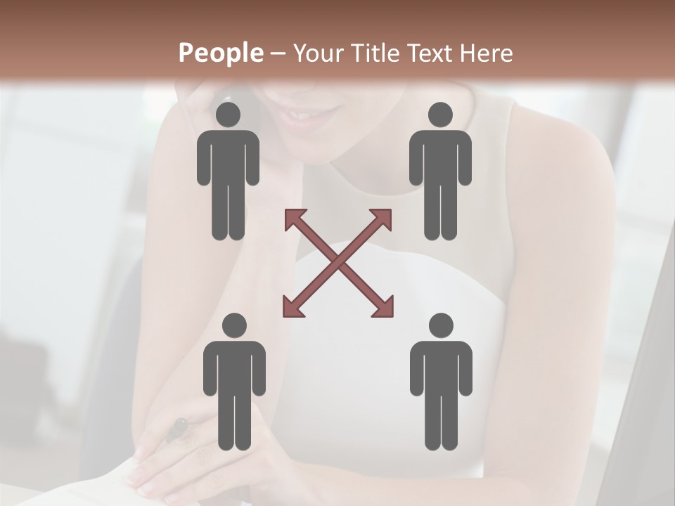 Cellphone Sitting Indoors PowerPoint Template
