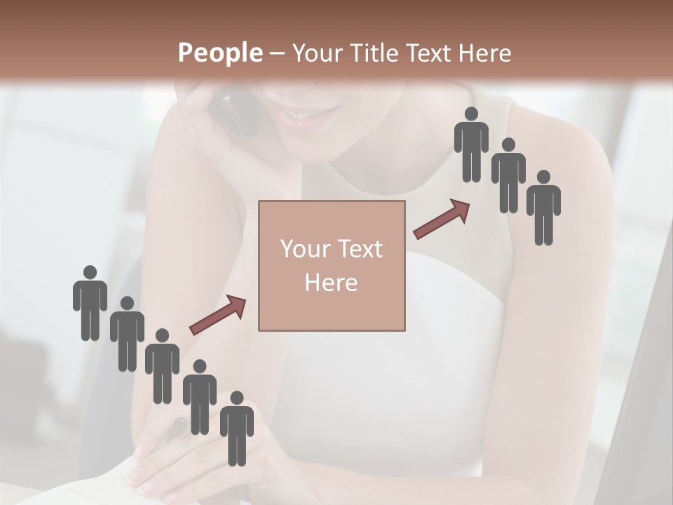 Cellphone Sitting Indoors PowerPoint Template