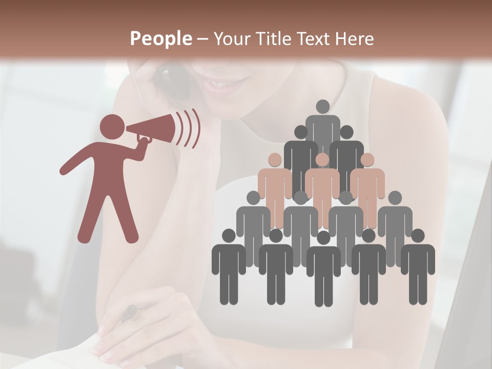 Cellphone Sitting Indoors PowerPoint Template