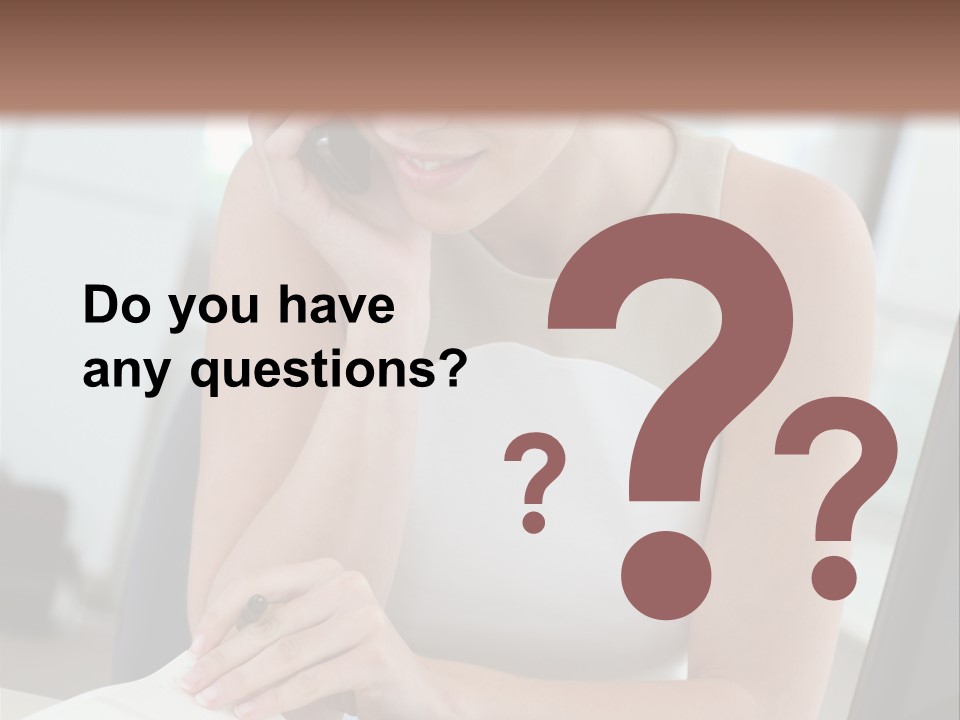 Cellphone Sitting Indoors PowerPoint Template