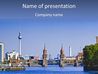 A Large Body Of Water With A City In The Background PowerPoint Template