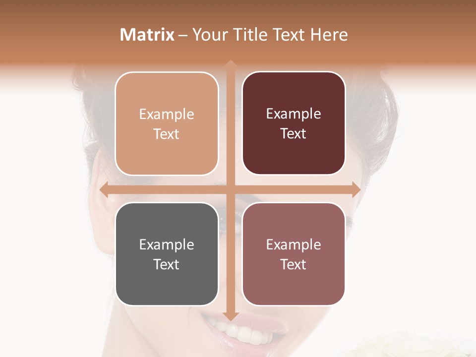 A Beautiful Woman With A Flower In Her Hand PowerPoint Template