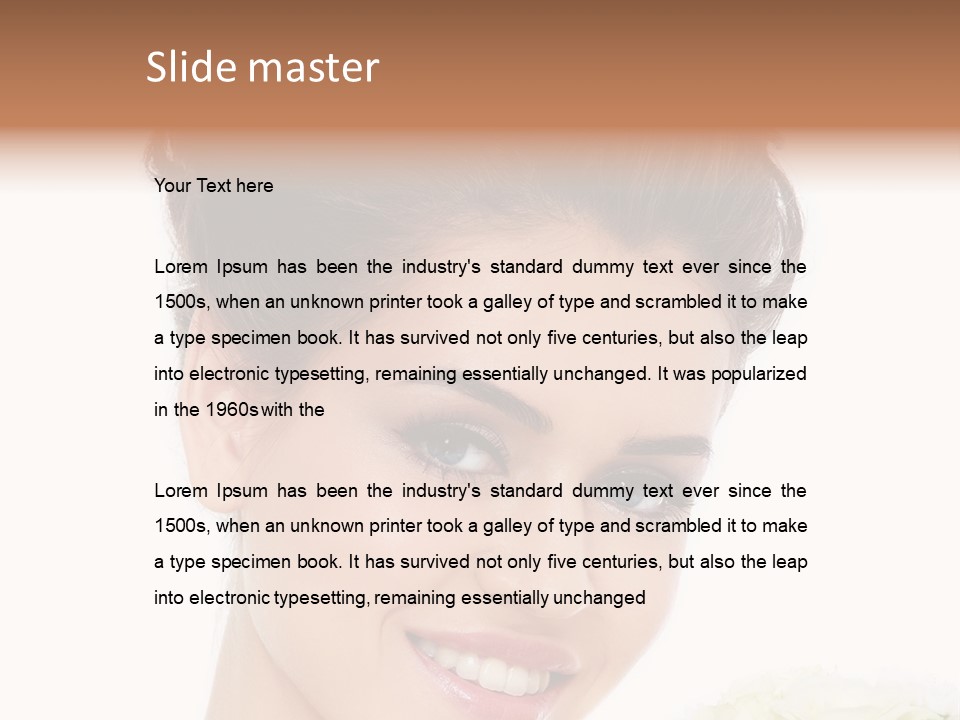 A Beautiful Woman With A Flower In Her Hand PowerPoint Template