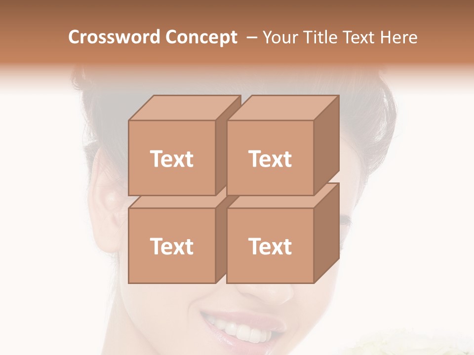 A Beautiful Woman With A Flower In Her Hand PowerPoint Template