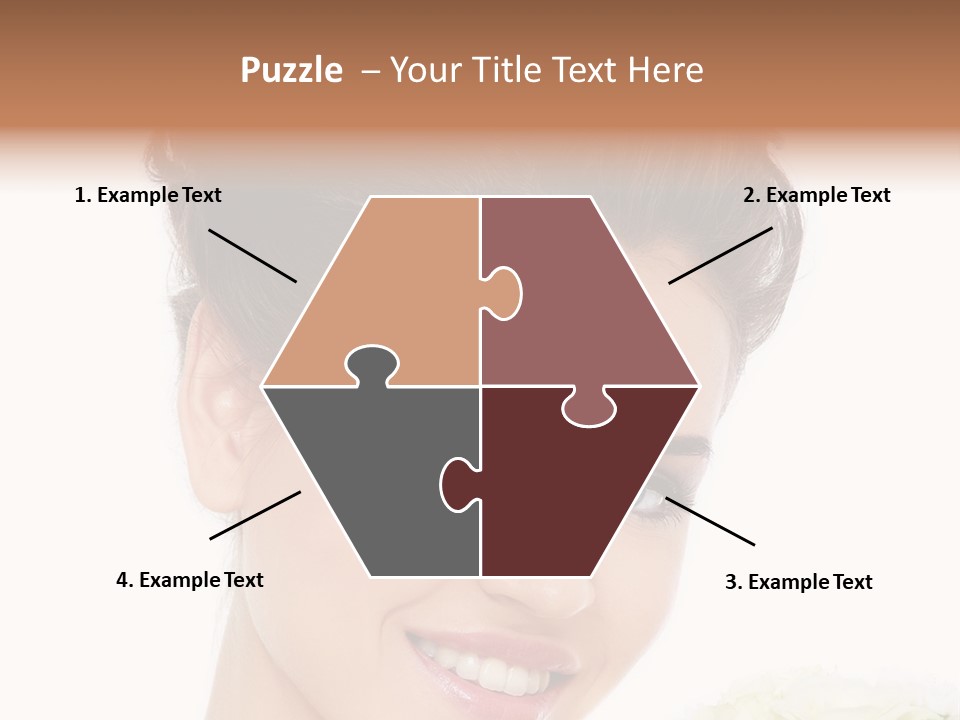 A Beautiful Woman With A Flower In Her Hand PowerPoint Template