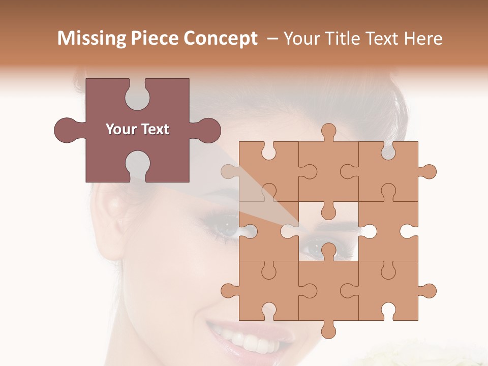 A Beautiful Woman With A Flower In Her Hand PowerPoint Template