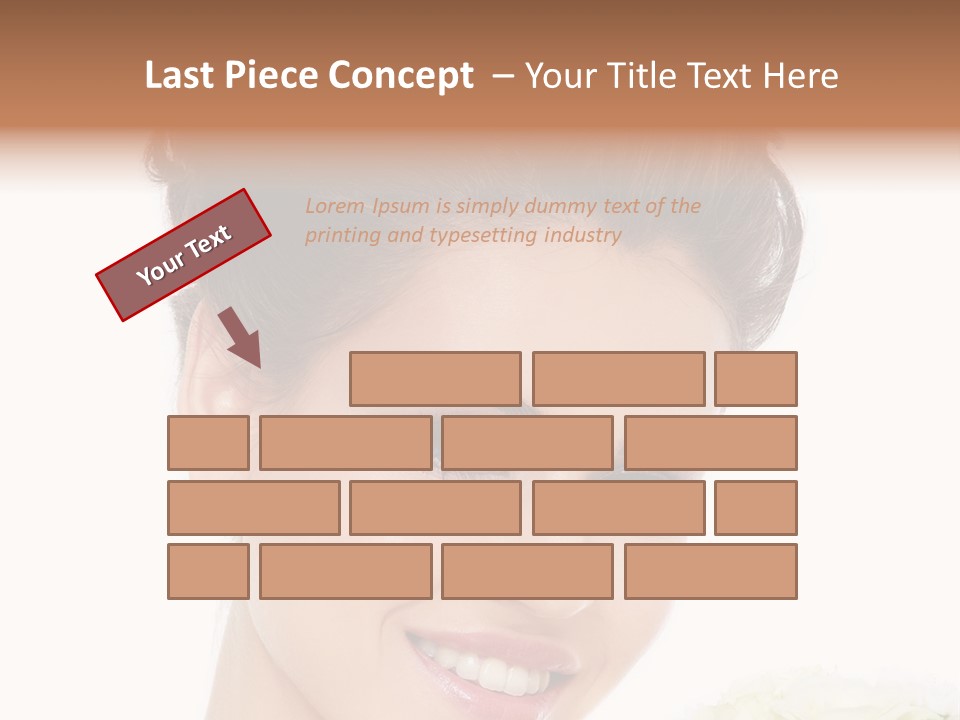 A Beautiful Woman With A Flower In Her Hand PowerPoint Template