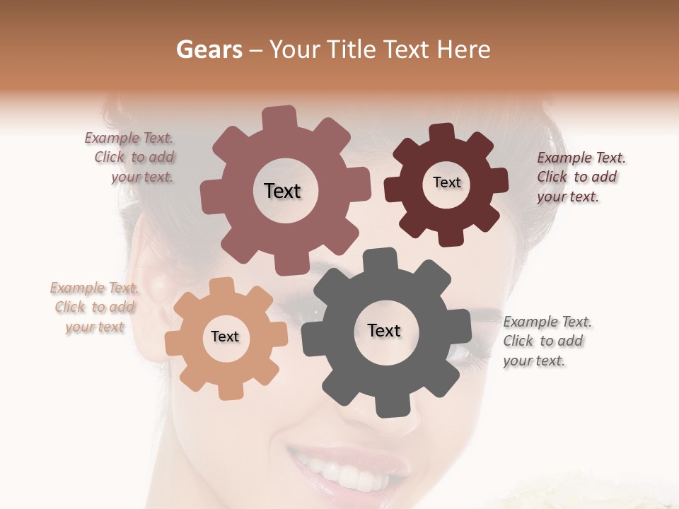 A Beautiful Woman With A Flower In Her Hand PowerPoint Template