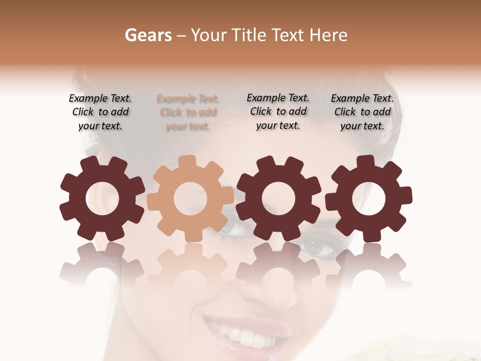 A Beautiful Woman With A Flower In Her Hand PowerPoint Template