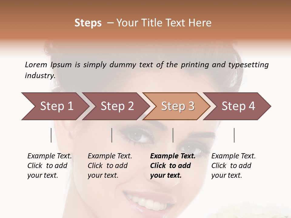 A Beautiful Woman With A Flower In Her Hand PowerPoint Template