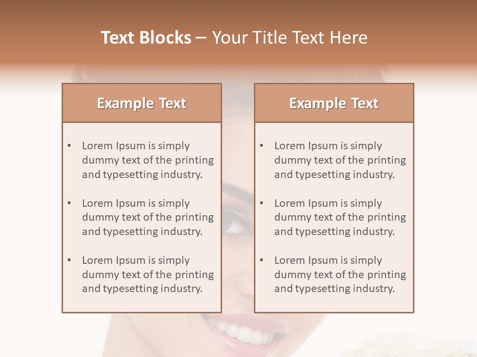 A Beautiful Woman With A Flower In Her Hand PowerPoint Template