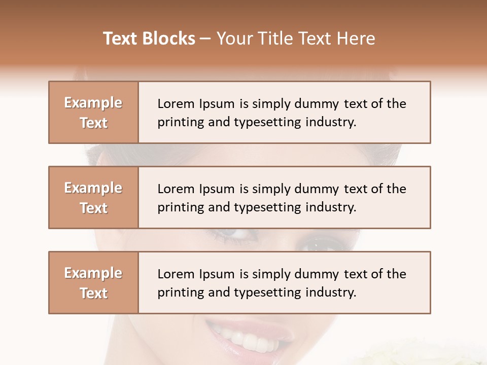 A Beautiful Woman With A Flower In Her Hand PowerPoint Template