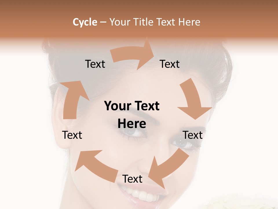 A Beautiful Woman With A Flower In Her Hand PowerPoint Template