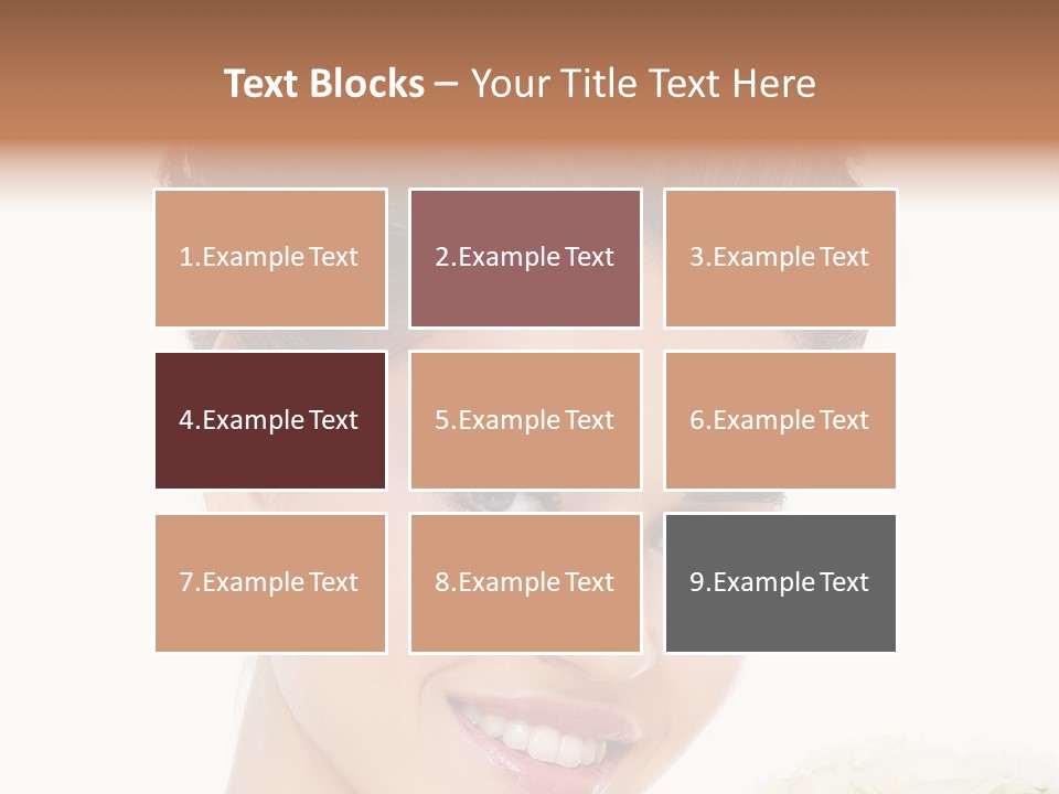 A Beautiful Woman With A Flower In Her Hand PowerPoint Template