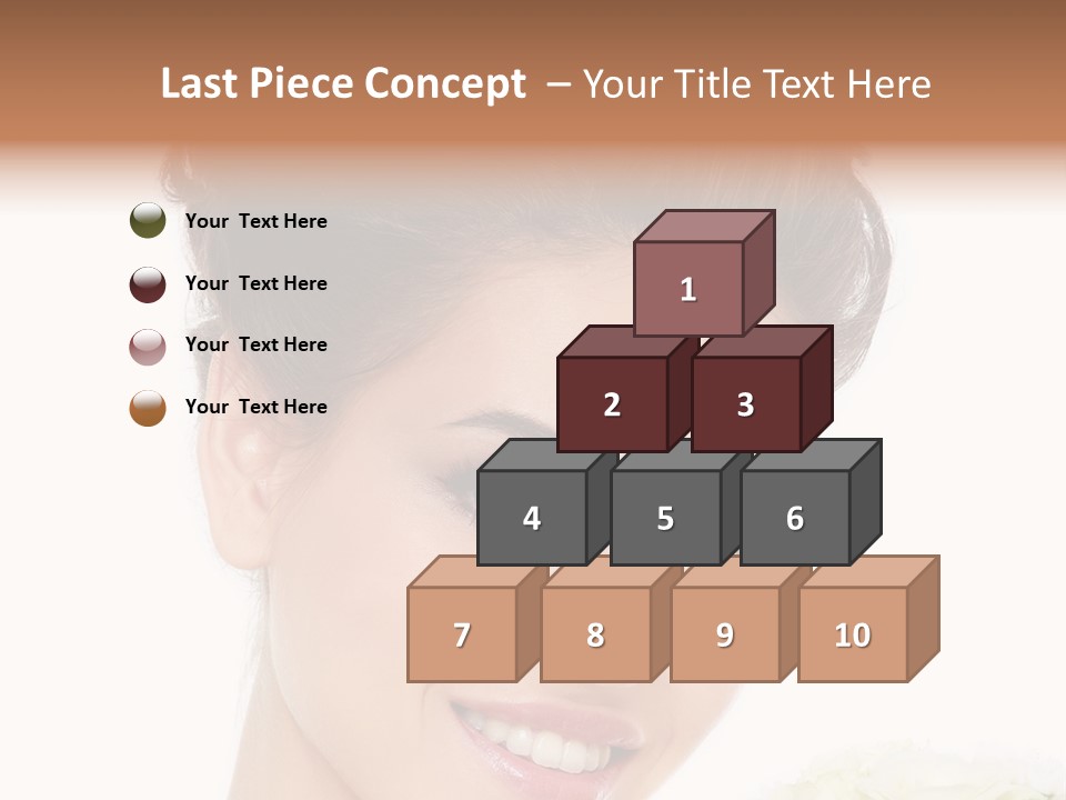 A Beautiful Woman With A Flower In Her Hand PowerPoint Template