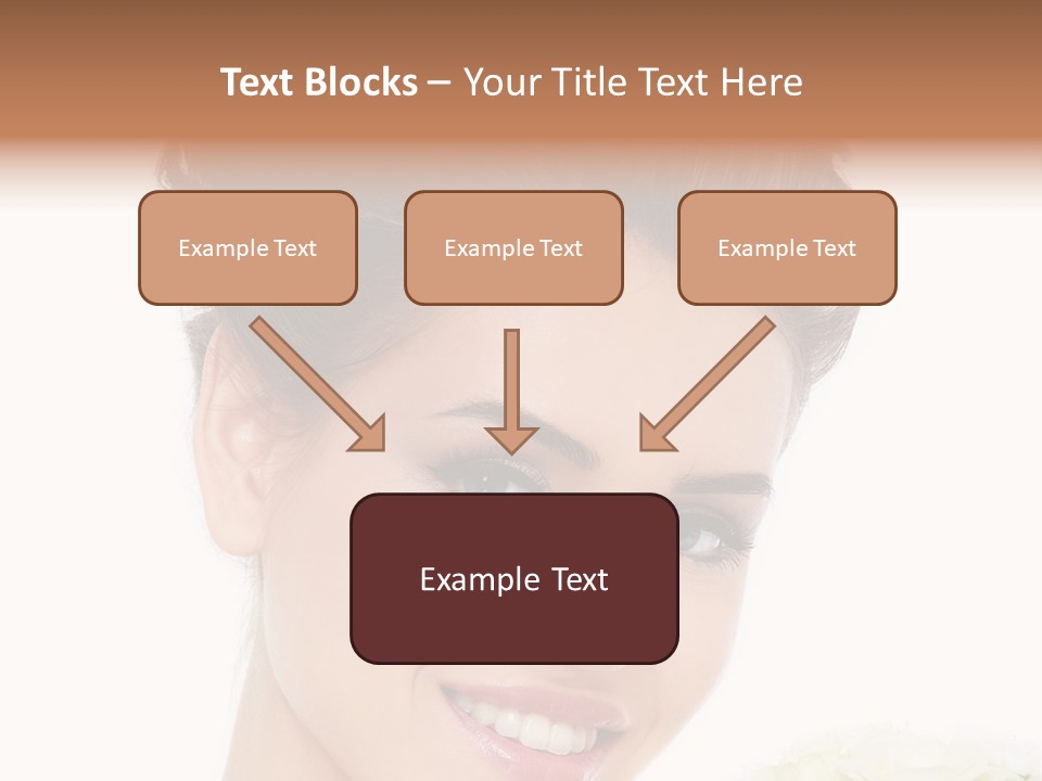 A Beautiful Woman With A Flower In Her Hand PowerPoint Template