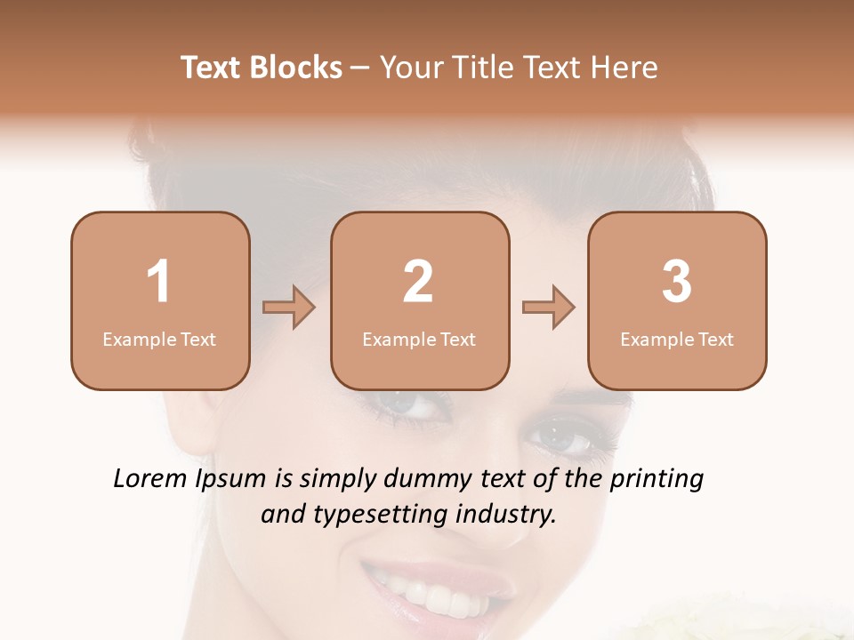 A Beautiful Woman With A Flower In Her Hand PowerPoint Template